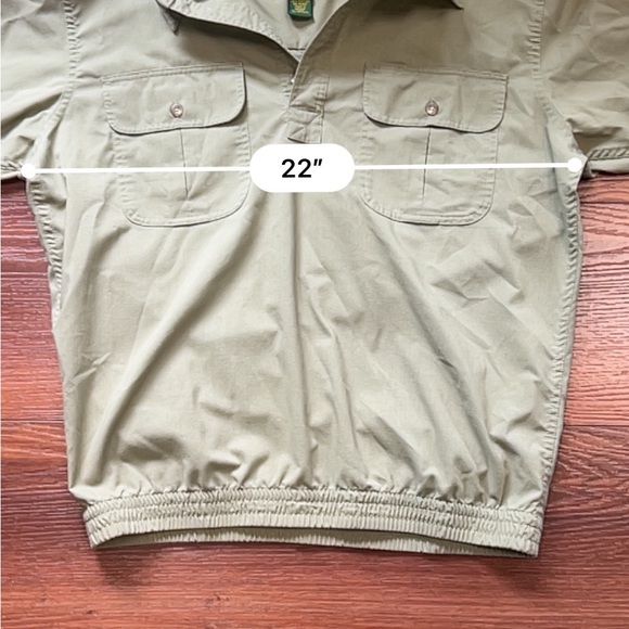 Cabela's Safari Series Men's Shirt Sz M Khaki Beige Short Sleeve Pockets - Picture 8 of 11